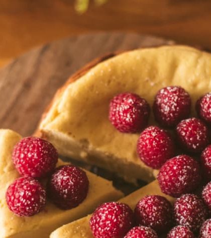 Gordon Ramsay’s Baked Raspberry and Lemon Cheesecake