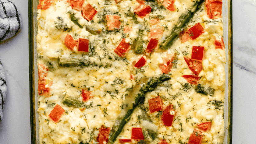 Asparagus and Feta Breakfast Casserole