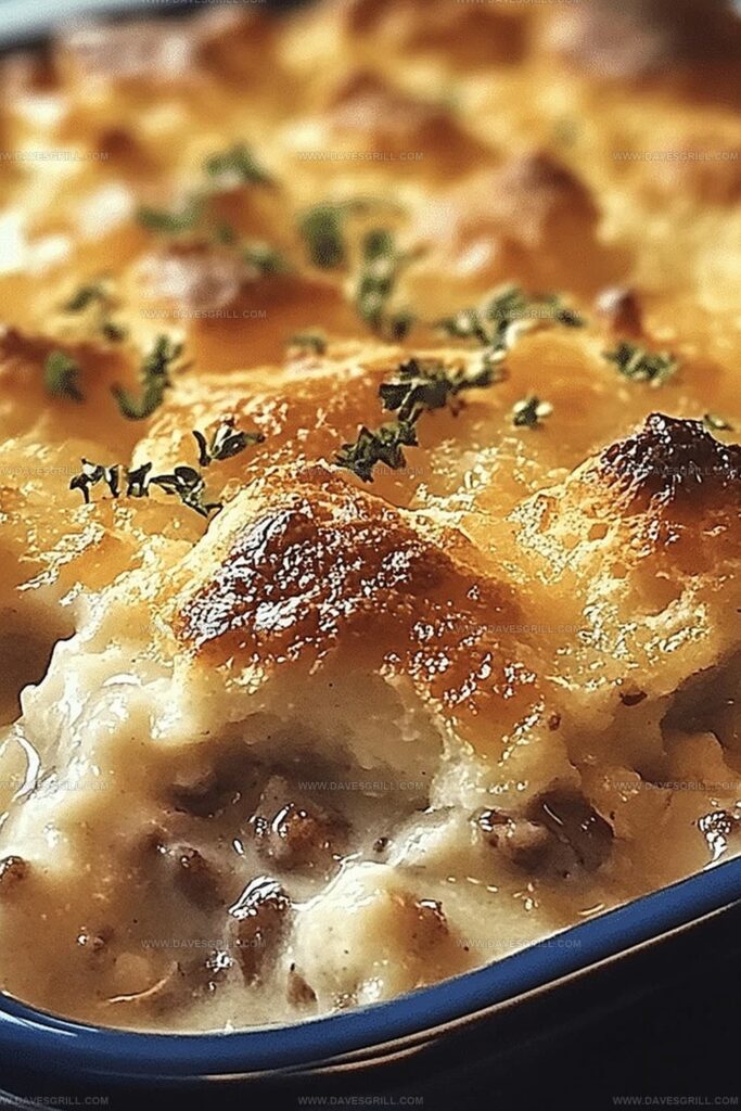 Breakfast Casserole with Biscuits and Hashbrowns