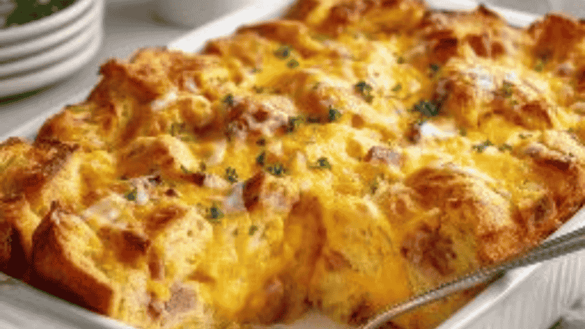 Croissant Breakfast Casserole