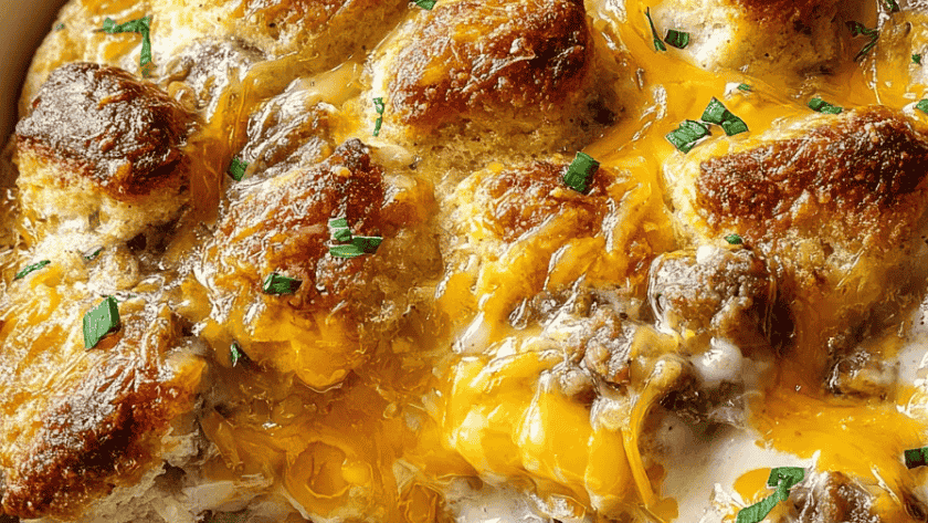 Sausage Gravy Breakfast Casserole recipe