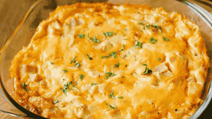Easy Ham and Cheese Breakfast Casserole recipe