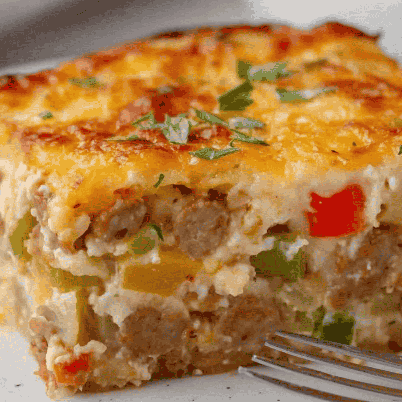 Sausage Hashbrown Breakfast Casserole