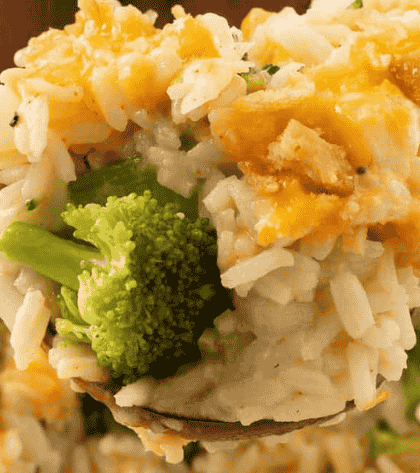 Baked Cheesy Broccoli Rice Casserole