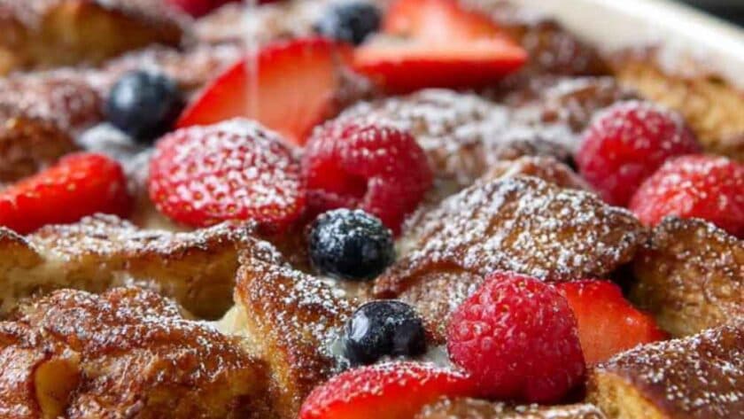 Blueberry French Toast Casserole recipe