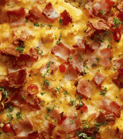 Canadian Bacon Breakfast Casserole