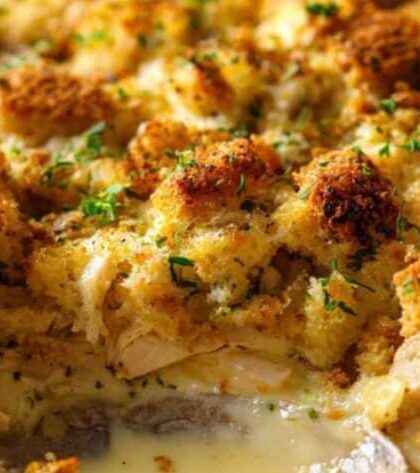 Cheesy Chicken Stuffing Casserole recipe