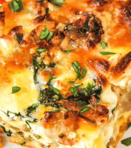 Chicken & Spinach Egg Casserole