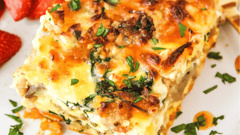 Chicken & Spinach Egg Casserole