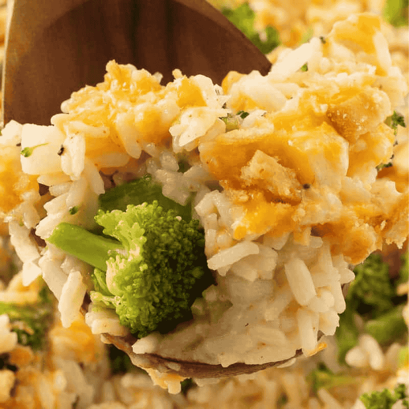 Baked Cheesy Broccoli Rice Casserole
