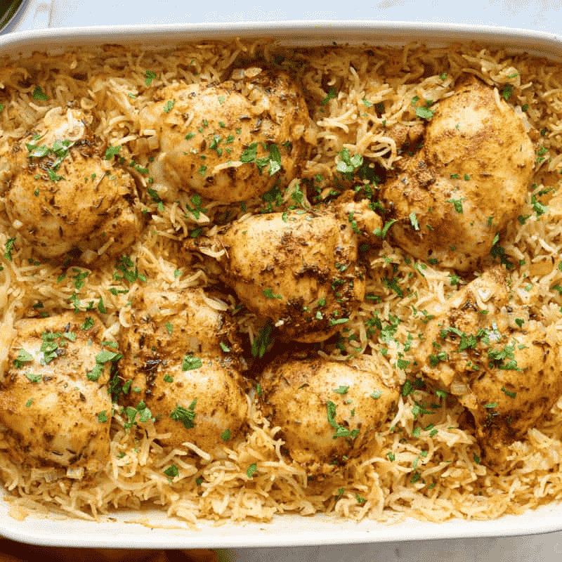 Baked Chicken and Rice Casserole 
