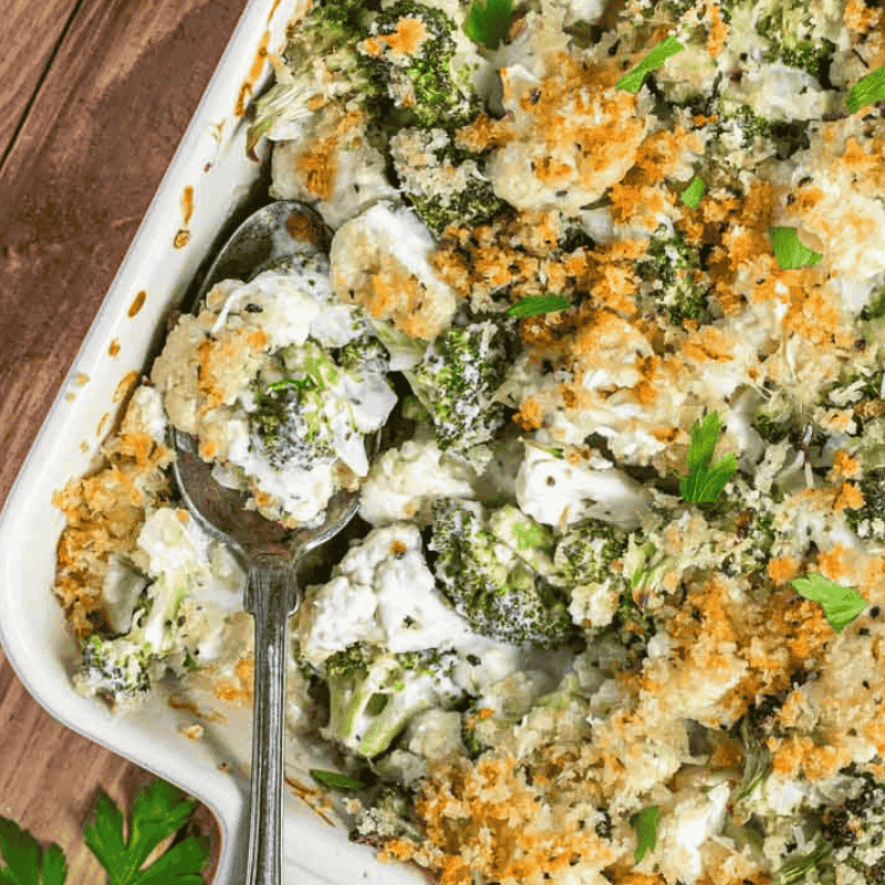 Easy Broccoli Cauliflower Casserole recipe