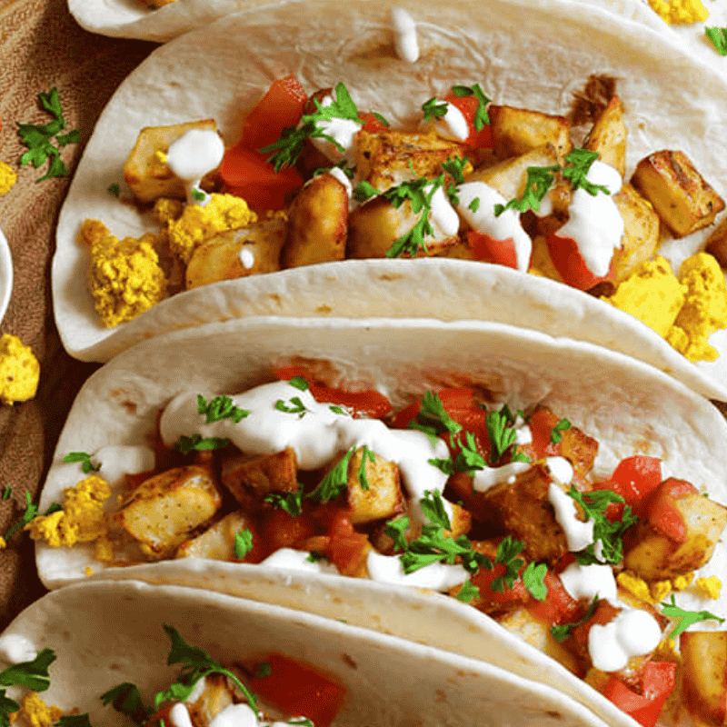 Cheesy Breakfast Tacos