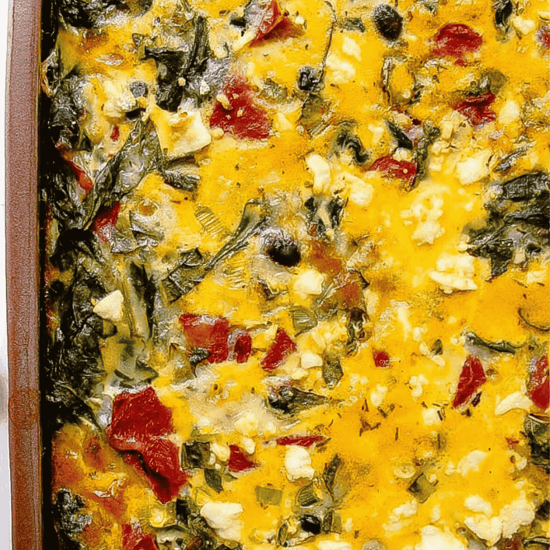 Make-Ahead Baked Greek Omelet