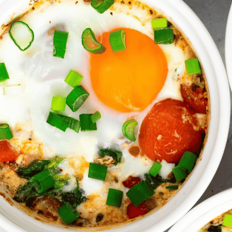 Mediterranean Baked Feta Eggs
