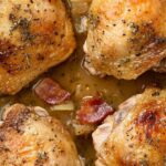 Gordon Ramsay Holiday Lemon-Herb Chicken Thighs with a Crispy Bacon Gravy