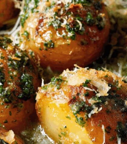 High Protein Creamy Garlic Chicken Potatoes