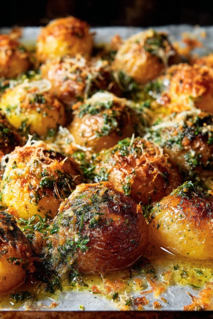 High Protein Creamy Garlic Chicken Potatoes