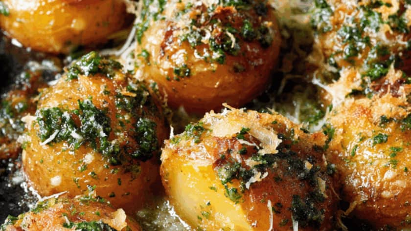 High Protein Creamy Garlic Chicken Potatoes