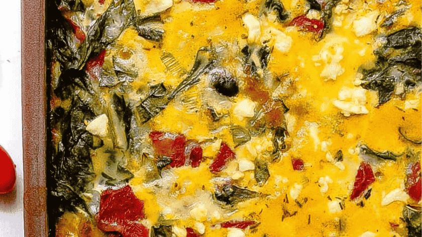 Make-Ahead Baked Greek Omelet
