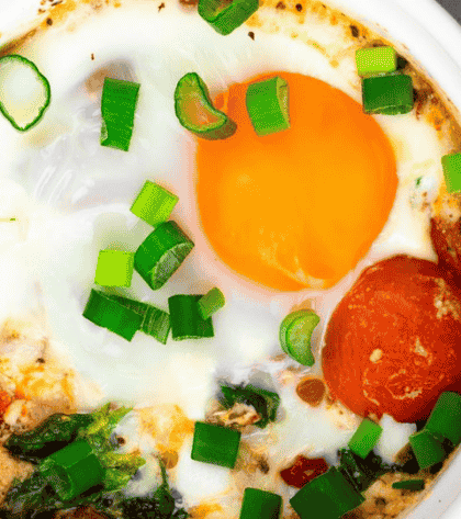 Mediterranean Baked Feta Eggs