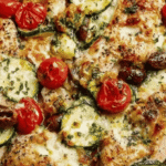 Mediterranean Chicken Zucchini Bake