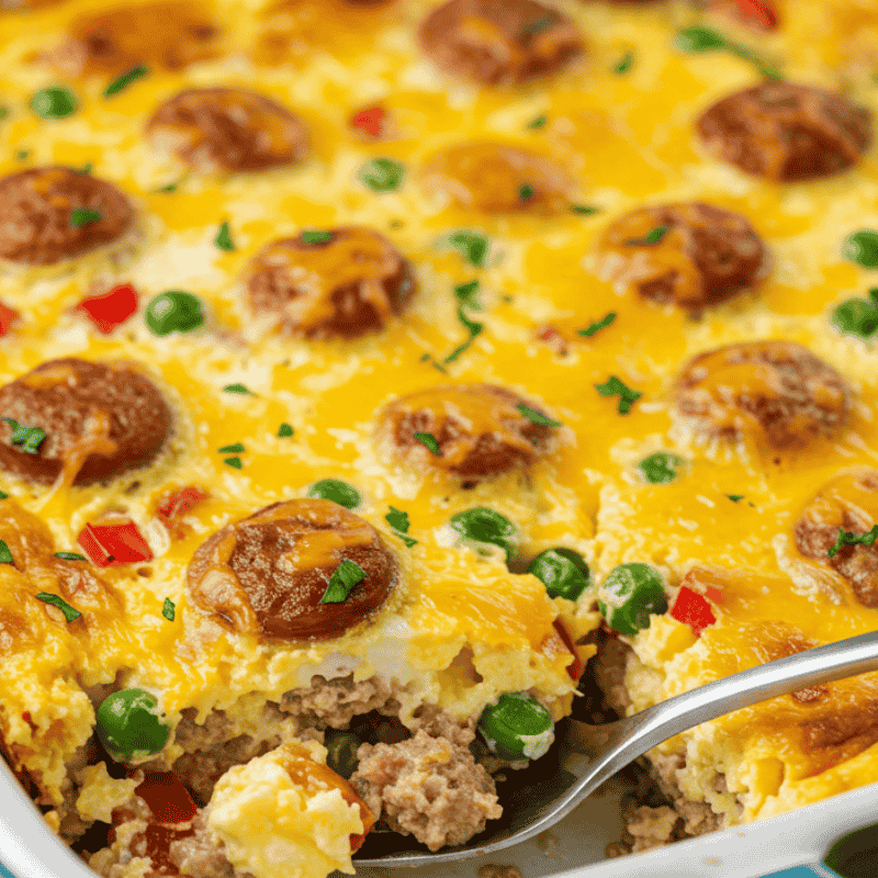 easy Turkey Sausage and Egg White Casserole recipe