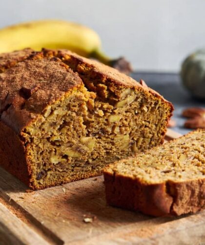 Healthy Pumpkin Banana Bread with No Added Sugar