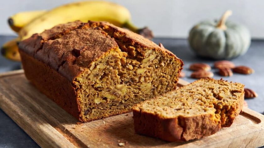 Healthy Pumpkin Banana Bread with No Added Sugar