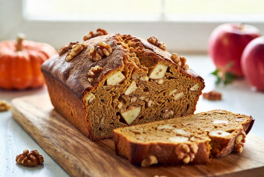 Pumpkin Apple Walnut Loaf