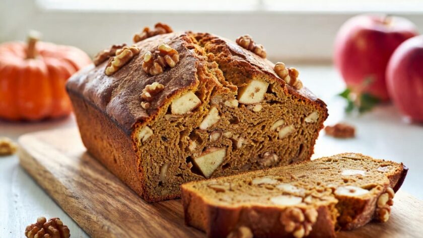 Pumpkin Apple Walnut Loaf
