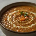 Arabic Lentil Soup (Shorbat Adas) - recipe card