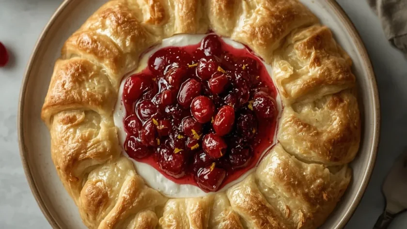 Cranberry Baked Brie in Puff Pastry