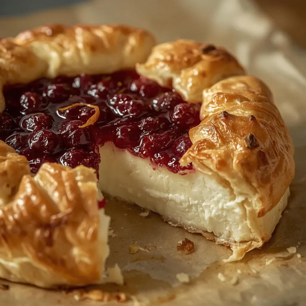 Cranberry Baked Brie in Puff Pastry