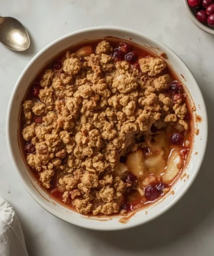 Gordon Ramsay Apple and Cranberry Crumble