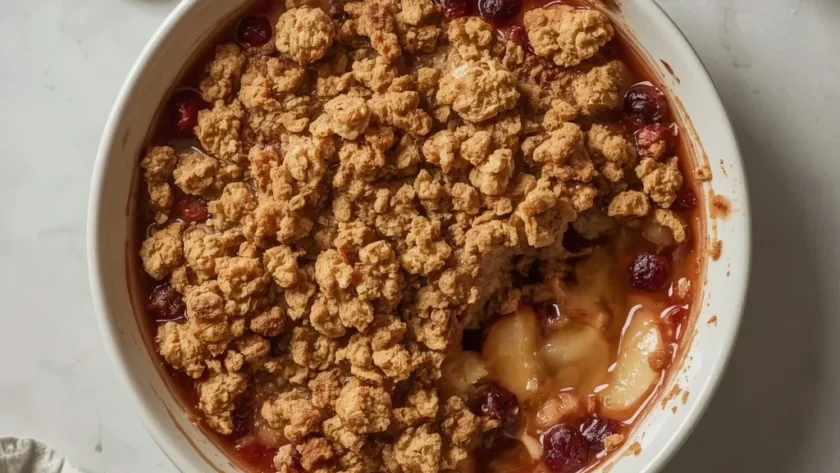 Gordon Ramsay Apple and Cranberry Crumble