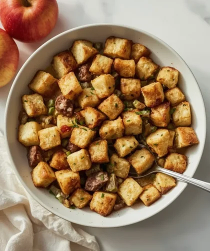 Gordon Ramsay Apple and Sausage Stuffing