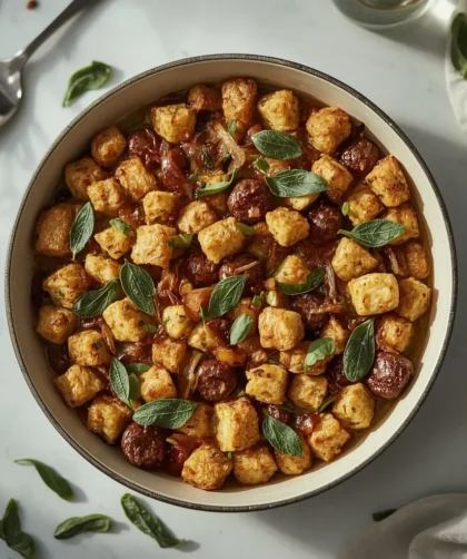 Gordon Ramsay Inspired Sausage and Sage Stuffing
