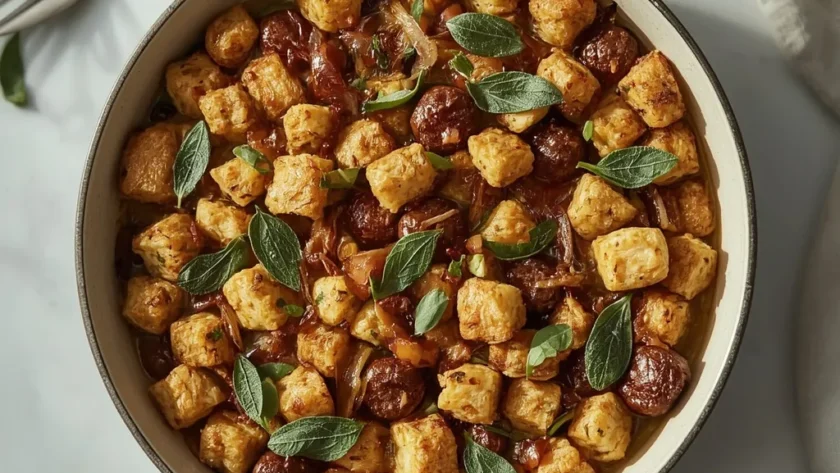 Gordon Ramsay Inspired Sausage and Sage Stuffing