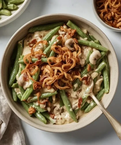 Green Bean Casserole with Cream Cheese