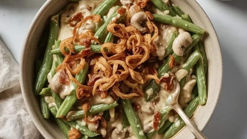 Green Bean Casserole with Cream Cheese
