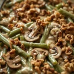Green Bean Casserole with Cream of Chicken Soup - recipe card