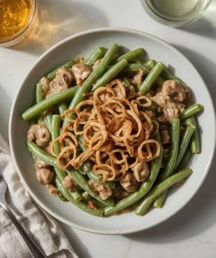 Green Bean Casserole with Fresh Green Beans