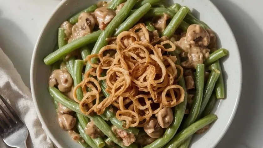 Green Bean Casserole with Fresh Green Beans
