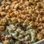 Green Bean Casserole with Ritz Cracker Topping - recipe card