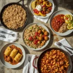 Ground turkey dinners including taco skillet, Korean bowls, meatballs, stuffed shells and chili mac