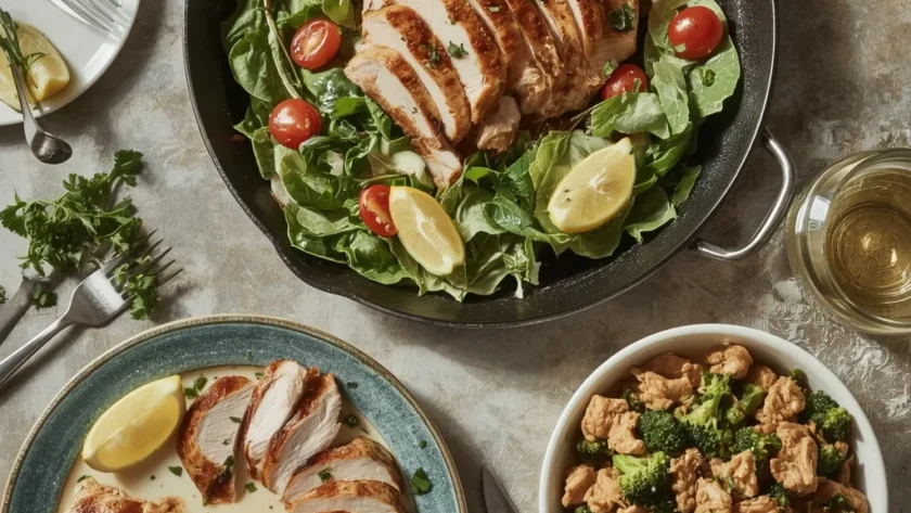Leftover turkey breast recipes including Cobb salad, turkey piccata and turkey stir-fry