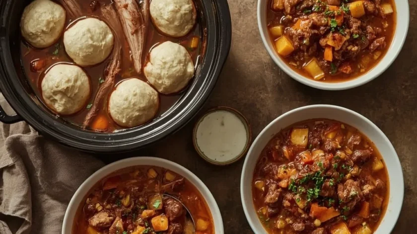 Leftover turkey crockpot recipes including turkey and dumplings, chili and stew