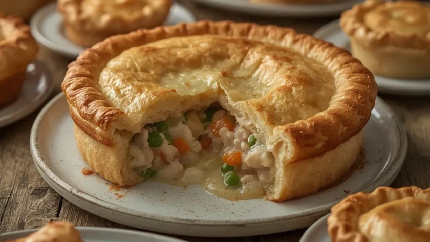 Leftover turkey pies including a golden pot pie, mini pot pies and hand pies