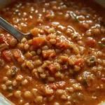 Slow Cooker Creamy Tomato Lentil Soup - recipe card